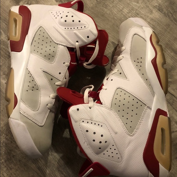Air Jordan 6 Retro- size 12 red/white main image 6